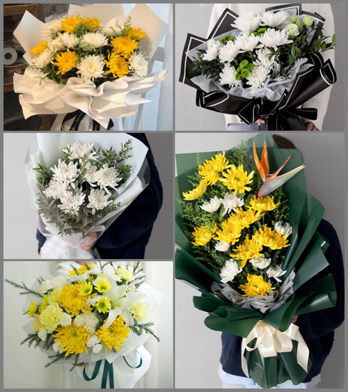 河北沧州盐山县白事花束代送